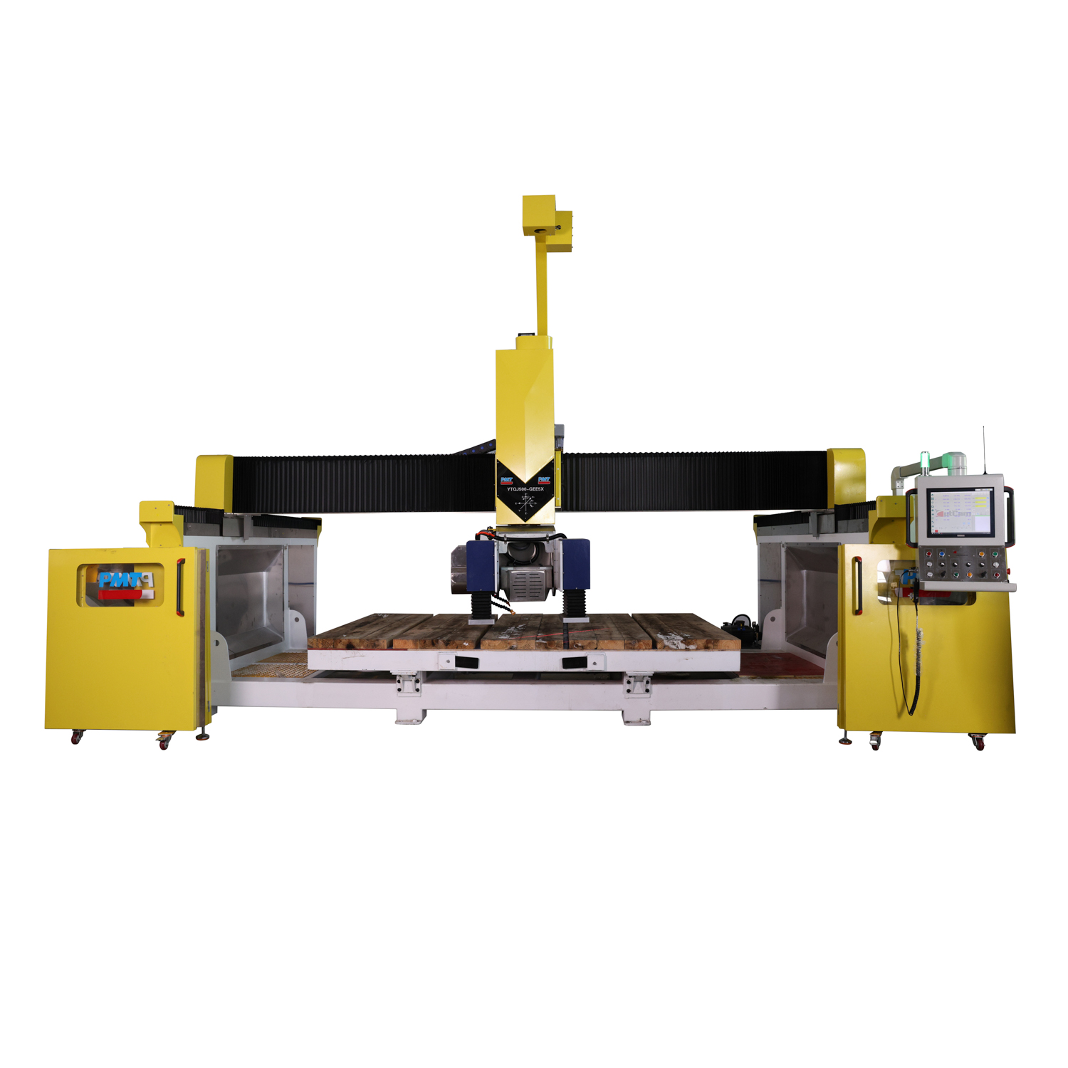 Machine de découpe de pont à 5 axes de bonne qualité, avec caméra et contrôleur CNC YTQJ450-GEE5X