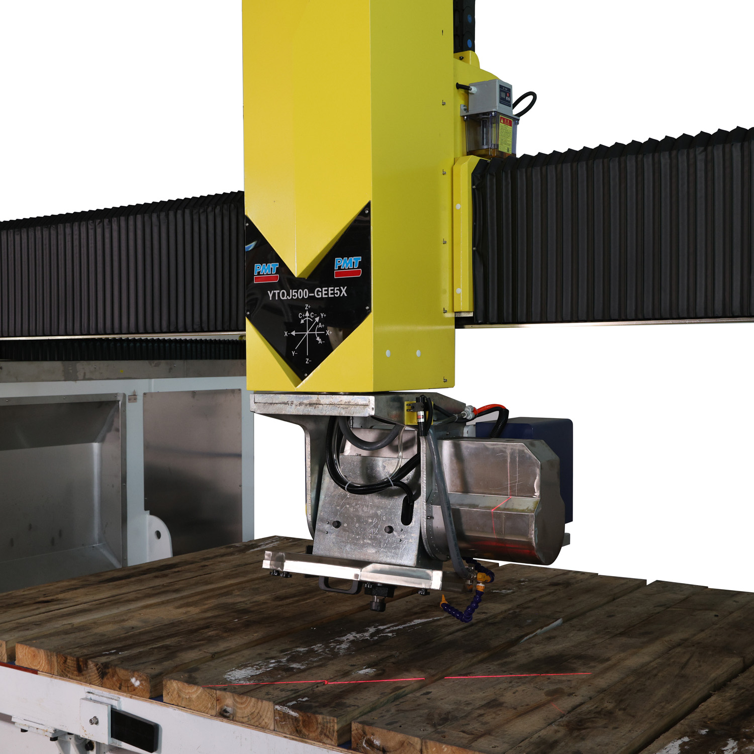 Machine de découpe de pont à 5 axes de bonne qualité, avec caméra et contrôleur CNC YTQJ450-GEE5X